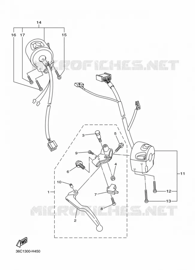 COMMODO / LEVIER Yamaha MOTO 600 2009 XJ6  XJ6S DIVERSION