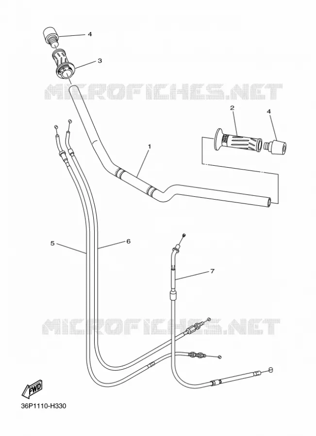 GUIDON ET CABLES Yamaha MOTO 600 2009 XJ6  XJ6SA DIVERSION