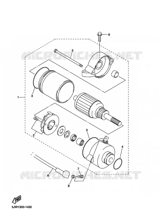 DEMARREUR Yamaha MOTO 1300 2009 FJR AS ABS  FJR1300AS