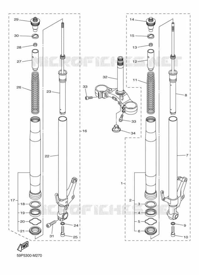 FOURCHE Yamaha MOTO 800 2013 FAZER  FZ8-S