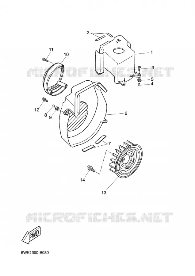 TURBINE / CARTERS DE REFROIDISSEMENT Yamaha SCOOTER 50 2009 ROCKET  CW50RSP POWER ROCKET