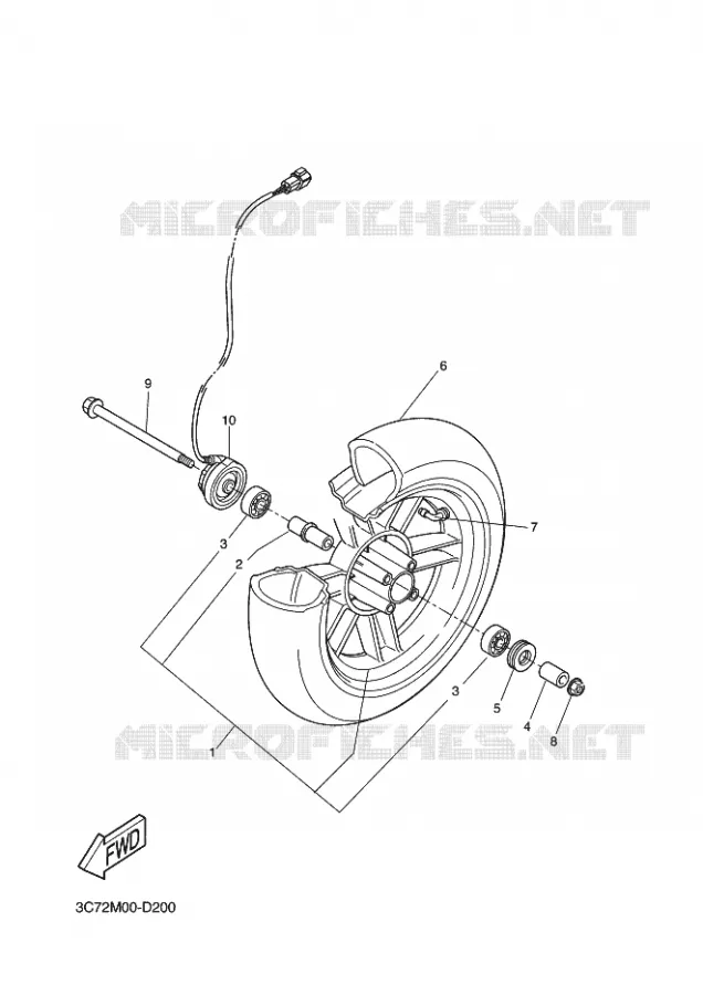 ROUE AVANT Yamaha SCOOTER 50 2009 STUNT NAKED  EW50N STUNT NAKED