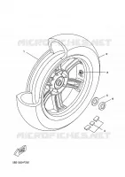 ROUE ARRIERE pour Yamaha VP250 de 2009
