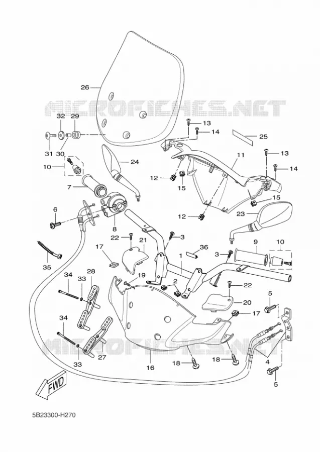 GUIDON ET CABLES Yamaha SCOOTER 250 2009 XCITY  VP250 XCITY