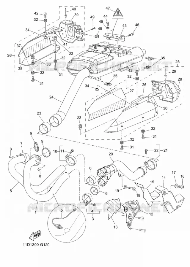 ECHAPPEMENT Yamaha MOTO 660 2009 XTZ TENERE  XT660Z TENERE