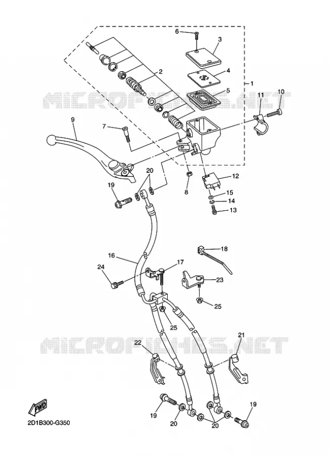 MAITRE CYLINDRE DE FREIN AVANT Yamaha MOTO 1000 2009 FZ1  FZ1-N FAZER