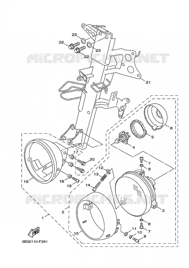 PHARE  Yamaha SCOOTER 50 2009 BOOSTER  XF50 BOOSTER X