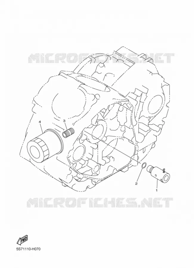 FILTRE A HUILE Yamaha MOTO 950 2009 MIDNIGHT STAR  XVS950A