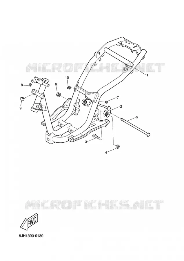CADRE Yamaha SCOOTER 50 2009 SLIDER  EW50N SLIDER