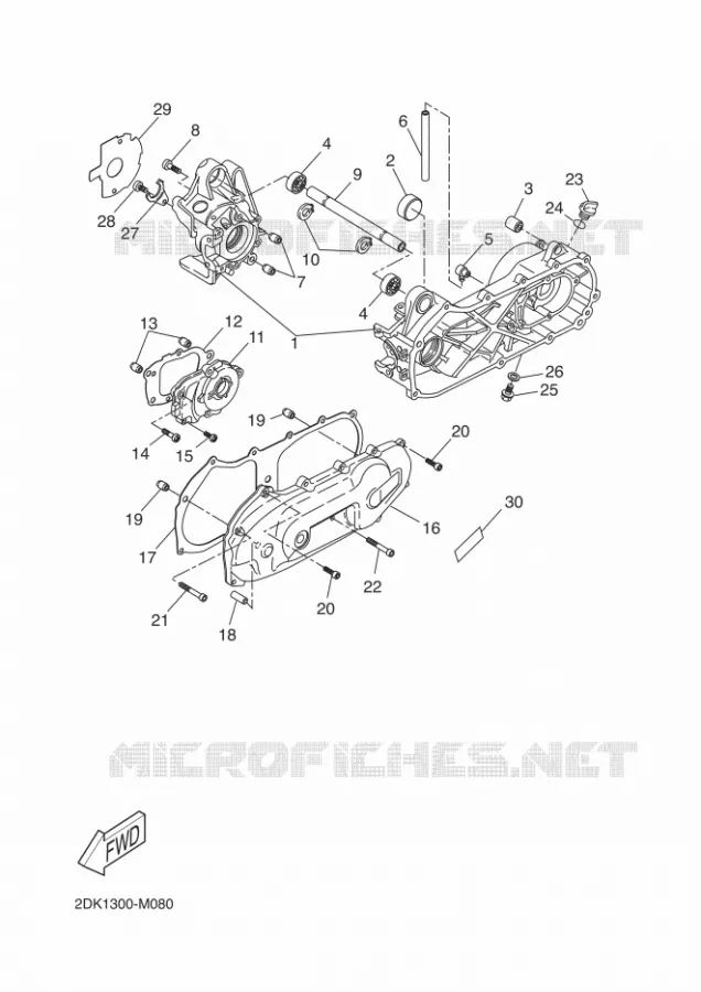 CARTER MOTEUR Yamaha SCOOTER 50 2013 NEOS EASY  YN50E