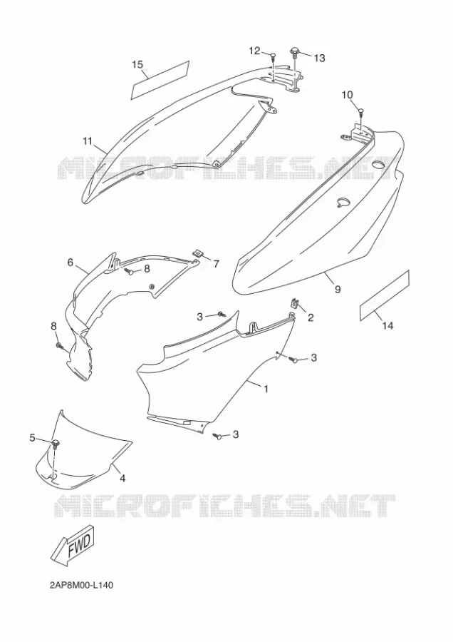 COUVERCLE LATERAL Yamaha SCOOTER 50 2013 NEOS EASY  YN50E