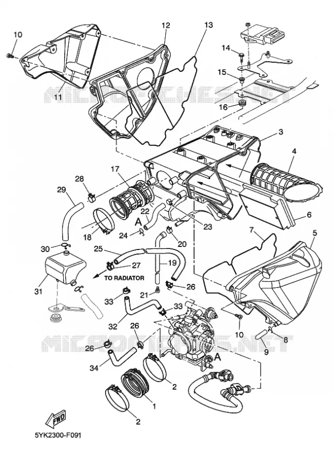 ADMISSION Yamaha MOTO 660 2009 MT03  MT03