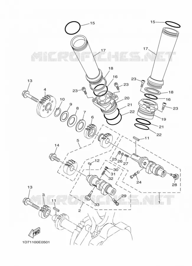 ARBRE A CAMES / CHAINE DE DISTRIBUTION Yamaha MOTO 1900 2009 MIDNIGHT STAR  XV1900A MIDNIGHT STAR