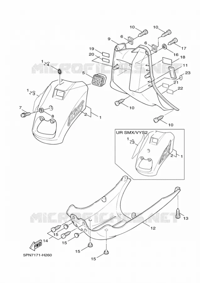 PROTEGE JAMBES Yamaha SCOOTER 50 2009 BWS  YW50Y BWS 50