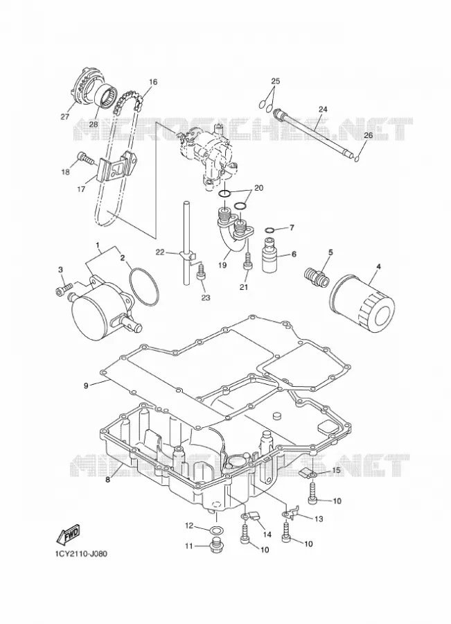 RADIATEUR D'HUILE / ECHANGEUR Yamaha MOTO 1300 2010 FJR  FJR1300A