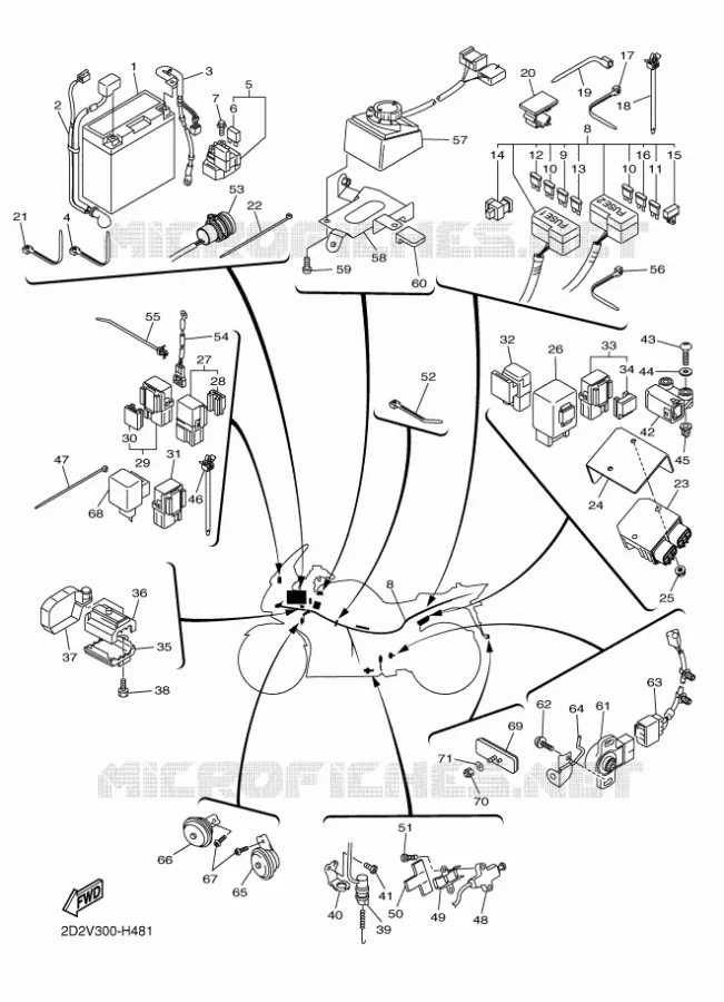 PARTIE ELECTRIQUE 2 Yamaha MOTO 1300 2010 FJR AS  FJR1300AS