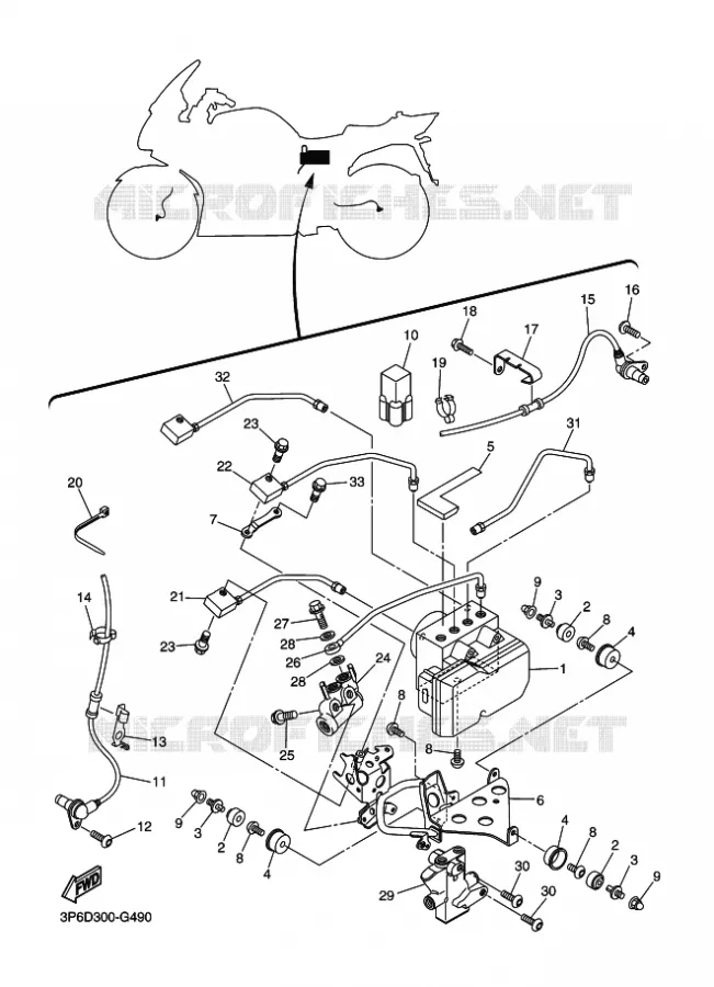PARTIE ELECTRIQUE 3 Yamaha MOTO 1300 2010 FJR AS  FJR1300AS