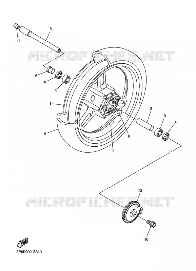ROUE AVANT Yamaha MOTO 1300 2010 FJR AS  FJR1300AS
