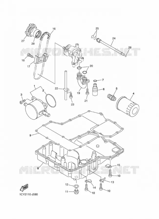 RADIATEUR D'HUILE / ECHANGEUR Yamaha MOTO 1300 2010 FJR AS  FJR1300AS