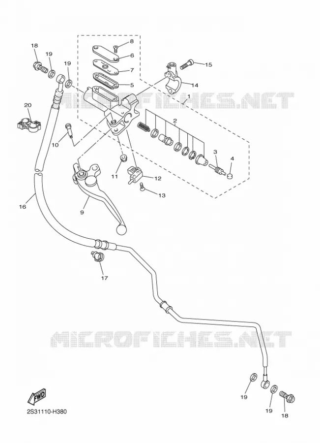 MAITRE CYLINDRE D'EMBRAYAGE Yamaha MOTO 1700 2010 VMAX  VMX17