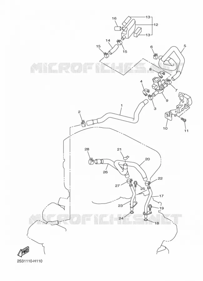 SYSTÈME D'ADMISSION D'AIR AIS Yamaha MOTO 1700 2010 VMAX  VMX17