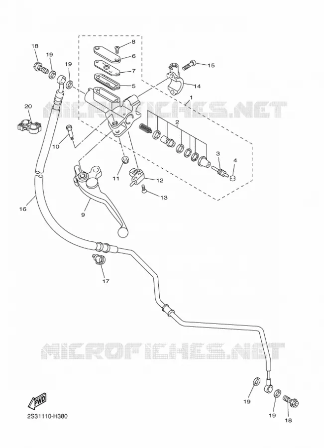 MAITRE CYLINDRE D'EMBRAYAGE Yamaha MOTO 1700 2010 VMAX  VMX17