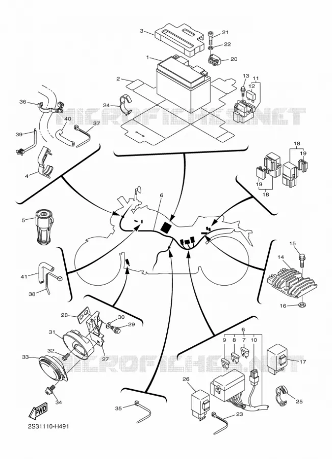 PARTIE ELECTRIQUE 2 Yamaha MOTO 1700 2010 VMAX  VMX17