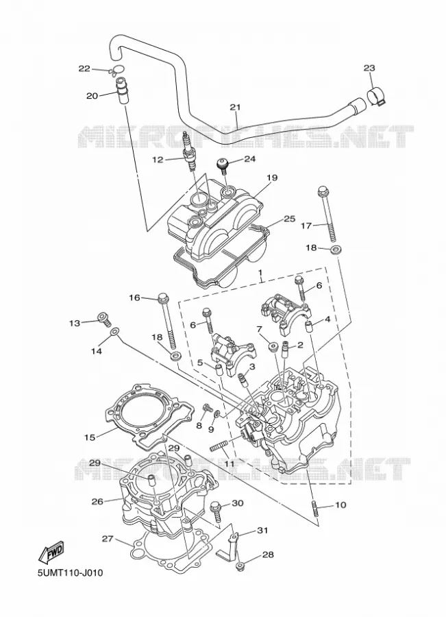 CYLINDRE Yamaha MOTO 250 2010 WRF  WR250F