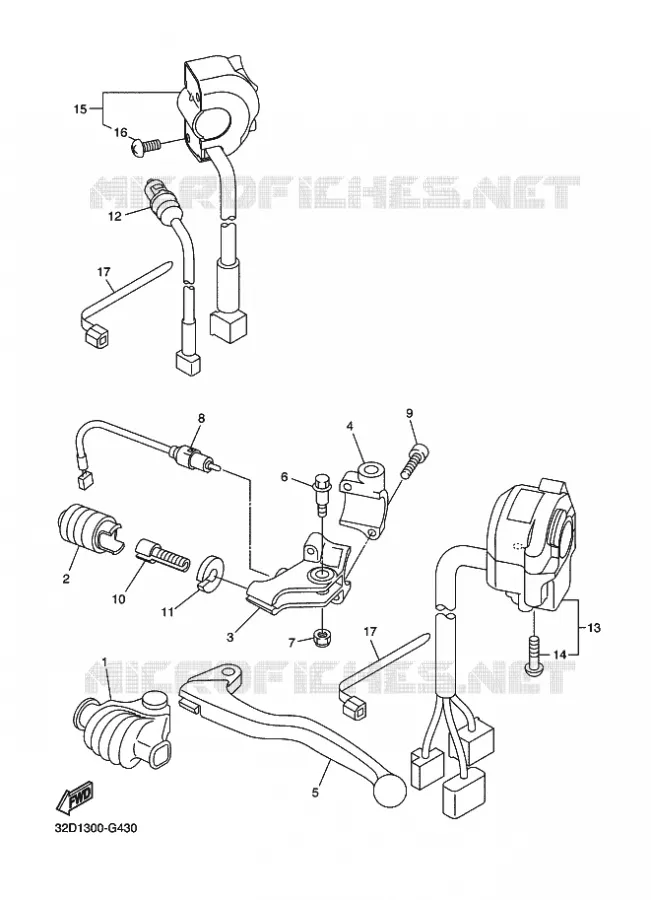 COMMODO / LEVIER Yamaha MOTO 250 2010 WRR  WR250R