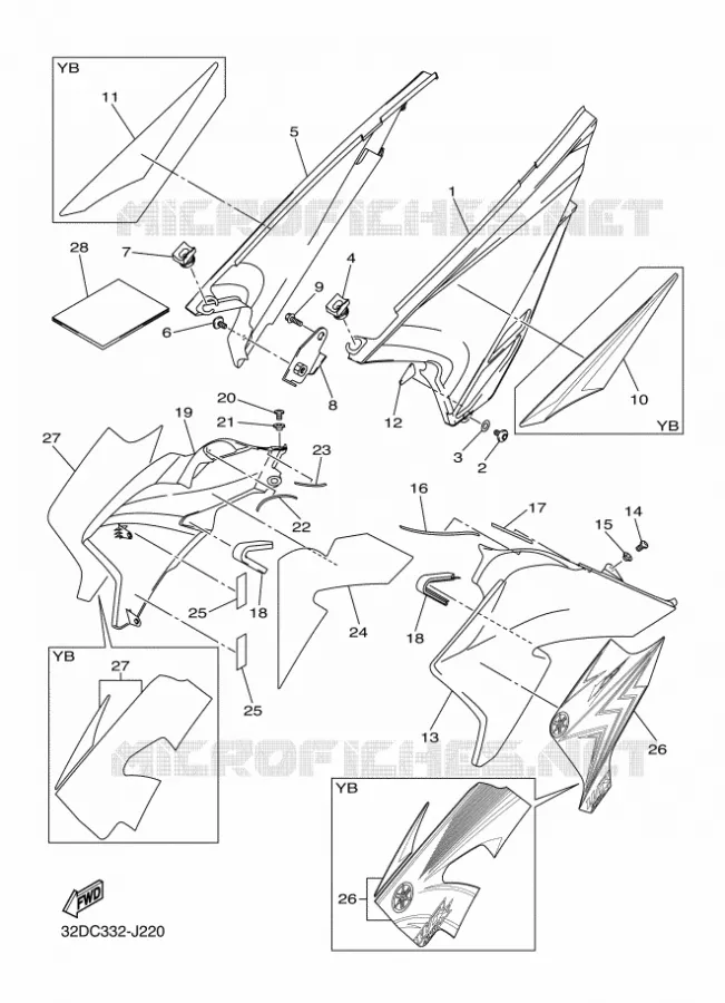 COUVERCLE LATERAL Yamaha MOTO 250 2010 WRX  WR250X