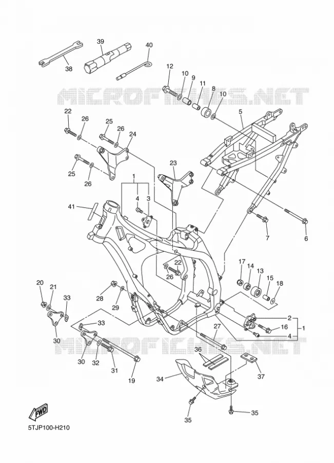 CADRE Yamaha MOTO 450 2010 WRF  WR450F