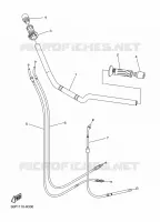 GUIDON ET CABLES pour Yamaha DIVERSION 600 F de 2010