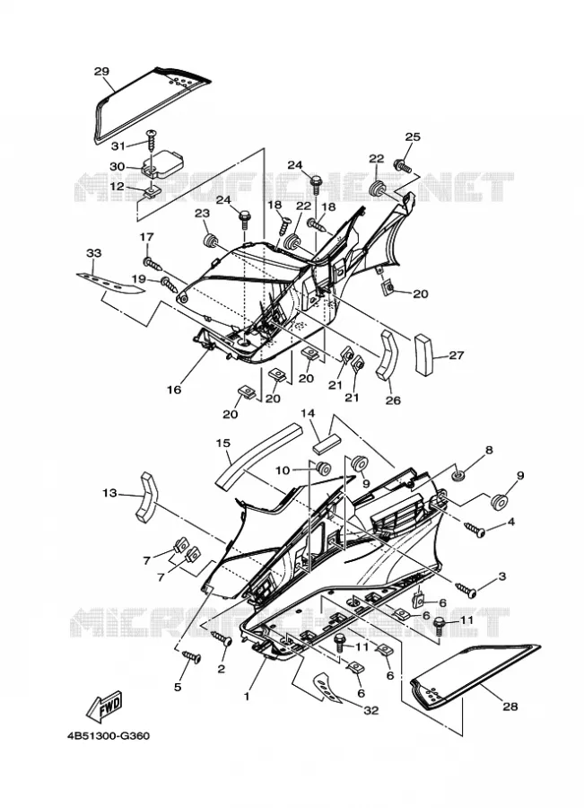 SUPPORT / REPOSE PIEDS 2 Yamaha SCOOTER 500 2010 TMAX  XP500A