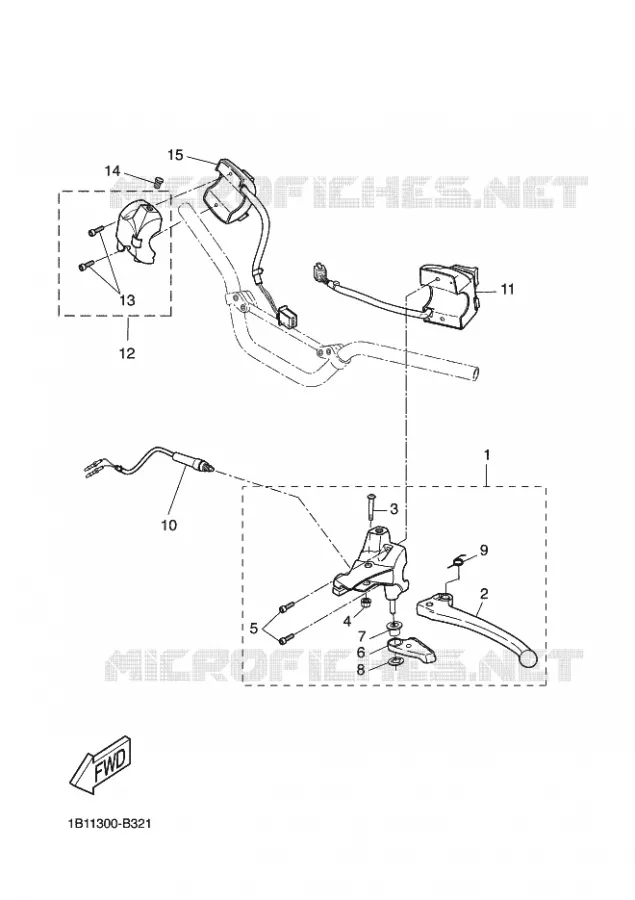 COMMODO / LEVIER Yamaha SCOOTER 50 2010 STUNT NAKED  EW50N STUNT NAKED