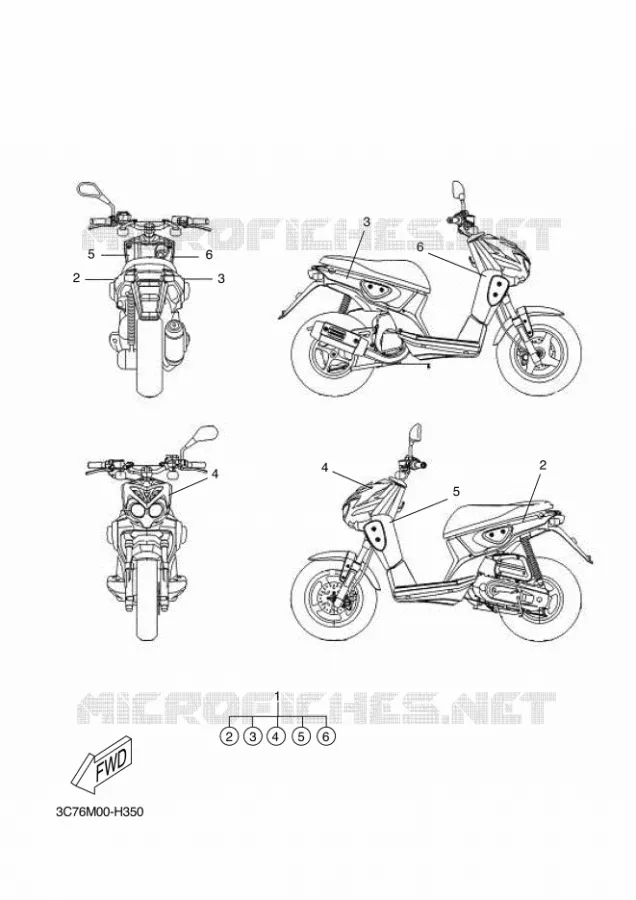 EMBLEME Yamaha SCOOTER 50 2010 STUNT NAKED  EW50N STUNT NAKED