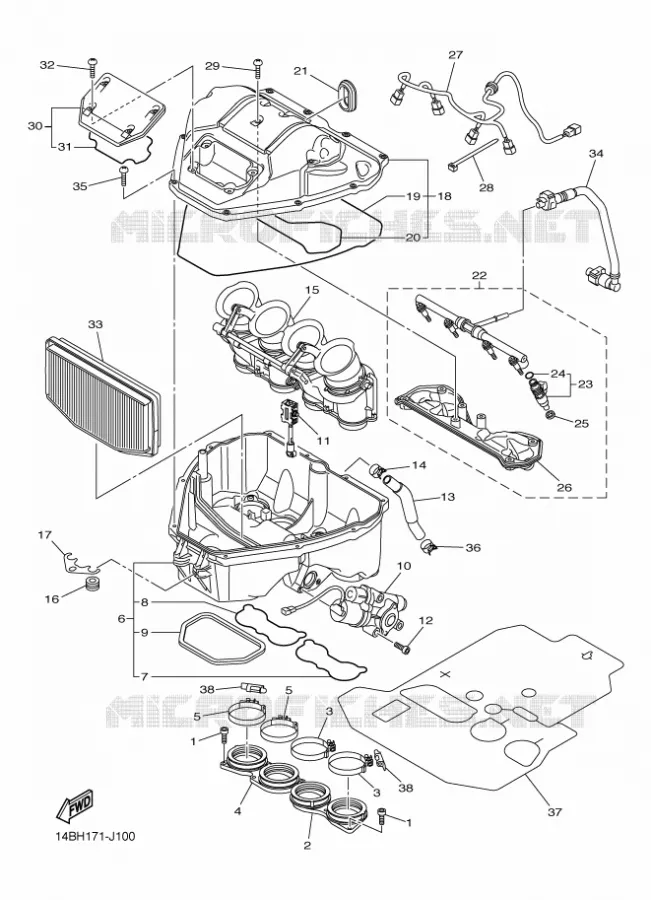 ADMISSION Yamaha MOTO 1000 2010 R1  YZF-R1