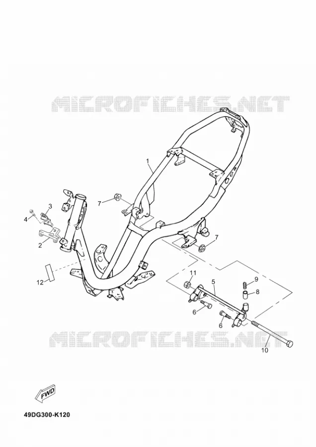 CADRE Yamaha SCOOTER 50 2011 MACH  CS50 MACH G AIR