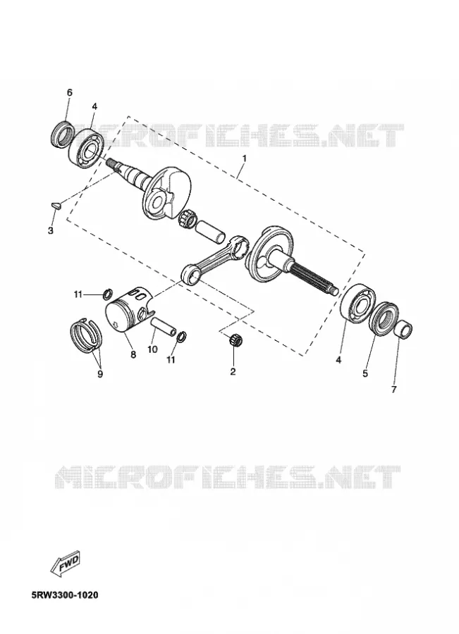 VILEBREQUIN / PISTON Yamaha SCOOTER 50 2011 MACH  CS50Z MACH G LIQUIDE