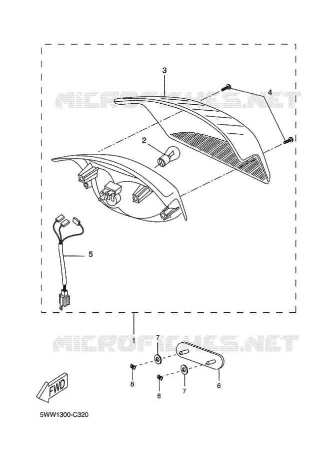 FEU ARRIERE Yamaha SCOOTER 50 2011 BOOSTER  CW50