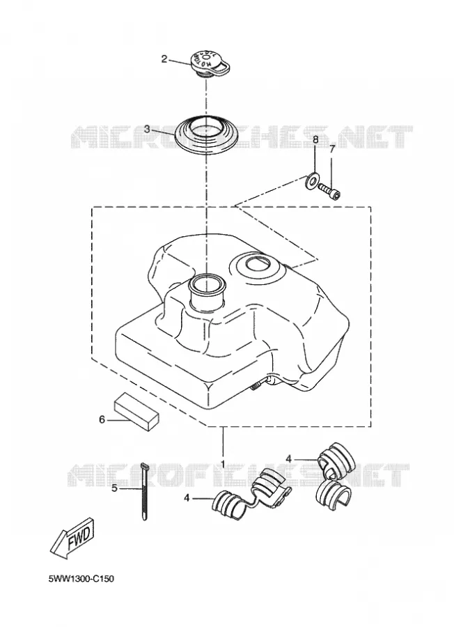 RESERVOIR D'HUILE Yamaha SCOOTER 50 2011 BOOSTER  CW50
