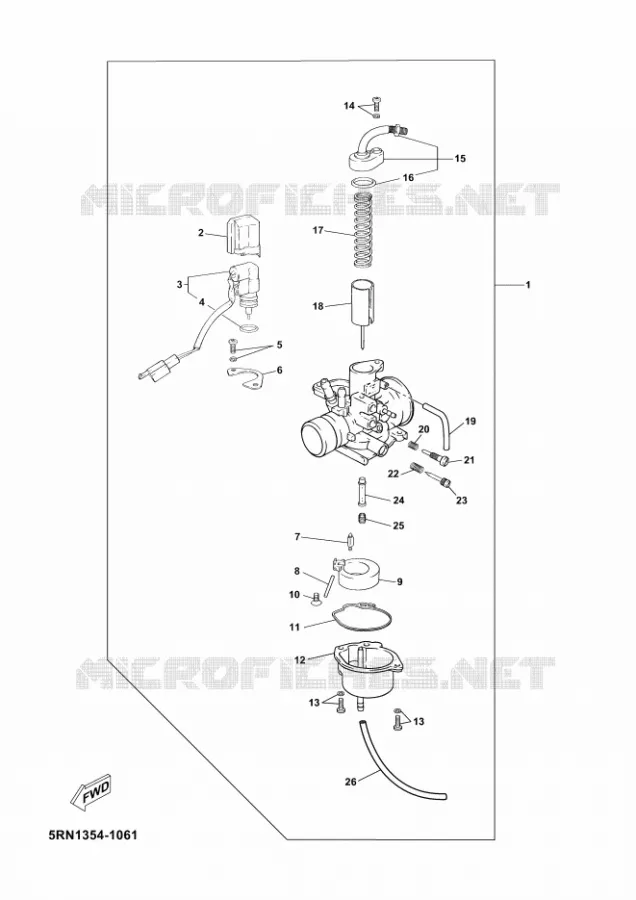 CARBURATEUR Yamaha SCOOTER 50 2011 JOG R  CS50 JOG R