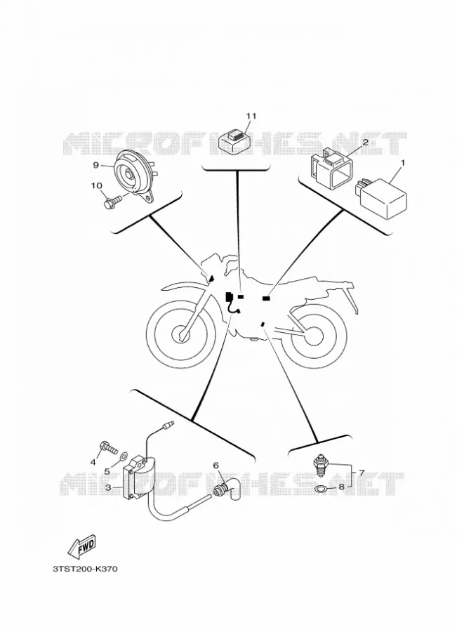 PARTIE ELECTRIQUE 2 Yamaha MOTO 175 2011 DT  DT175