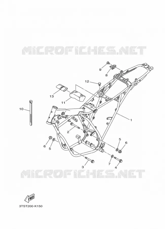 CADRE Yamaha MOTO 175 2011 DT  DT175