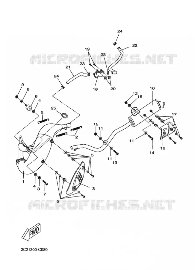 ECHAPPEMENT Yamaha MOTO 50 2011 DTR  DT50R X-LIMIT ENDURO