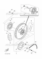 ROUE ARRIERE 2 pour Yamaha DT50RSM X-LIMIT S.M de 2011