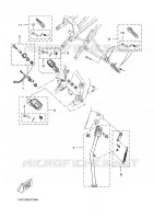 SUPPORT / REPOSE PIEDS pour Yamaha DT50RSM X-LIMIT S.M de 2011
