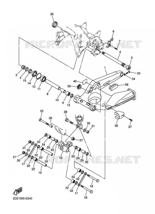 BRAS ARRIERE Yamaha MOTO 1300 2011 FJR AS ABS  FJR1300AS