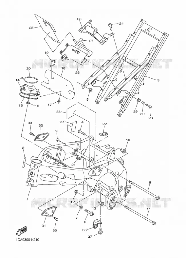 CADRE Yamaha MOTO 1000 2011 FAZER  FZ1-S