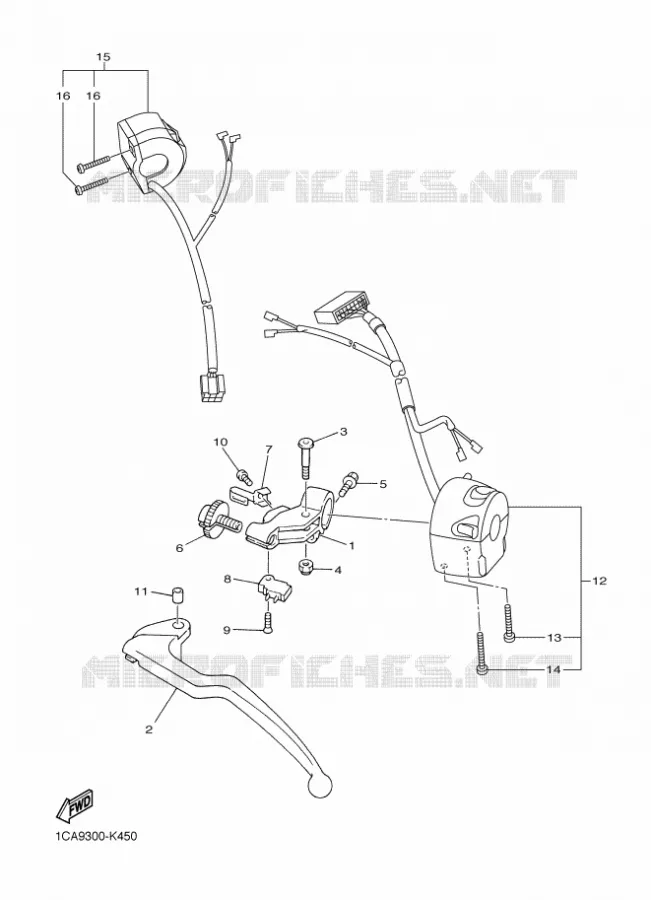 COMMODO / LEVIER Yamaha MOTO 1000 2011 FAZER ABS  FZ1-SA