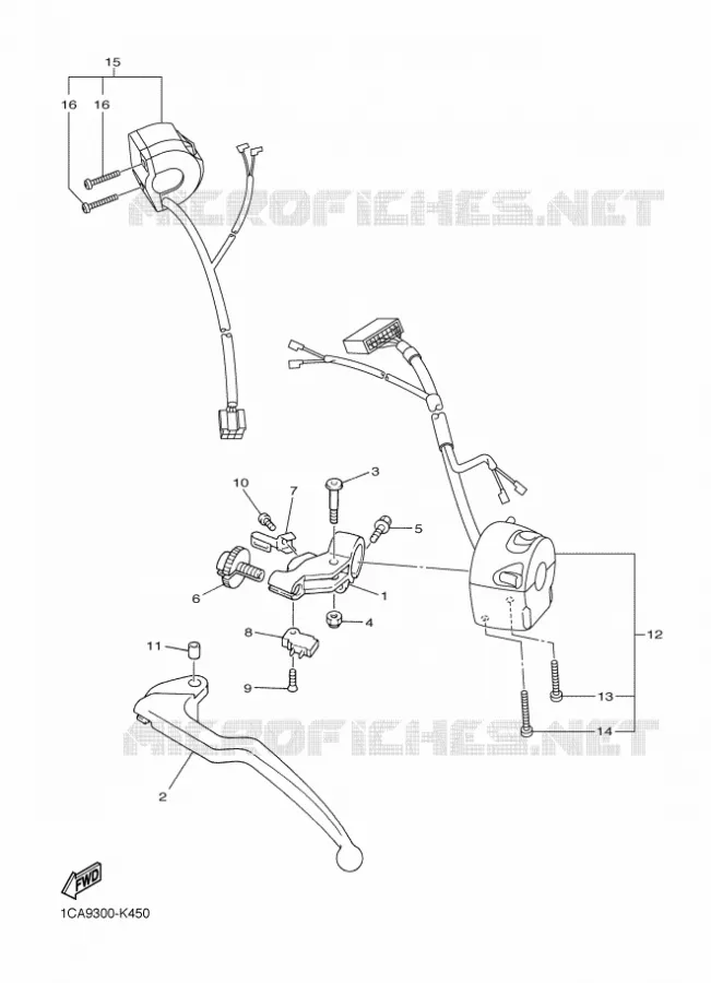 COMMODO / LEVIER Yamaha MOTO 1000 2011 FAZER ABS  FZ1-SA